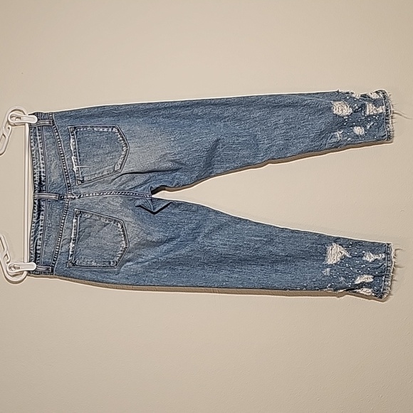 Flying Monkey Distressed Crop Straight Jeans 26 Blue Mid-Rise Denim Pants Y2347 - Picture 4 of 14